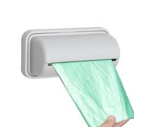 Générique Trash Bag Dispenser, Wall Mounted Garbage Bag Holder with Punch-Free Adhesive Installation, Clear Acrylic Storage Organizer for Kitchen, Bathroom, Camping & Garage - Space-Saving Container