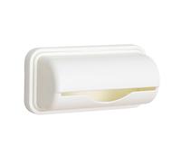 Générique Trash Bag Holder Dispenser, Wall Mounted Garbage Pouch Storage Box for Under Sink Use, Space Saving Organizer Easy Access in Kitchen, Bathroom, and Small Spaces 5.91x2.56 Inches