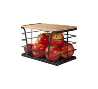 Générique Trash Bag Holder, Kitchen Organizer, Stackable Wall Mount Design with Wood Lid 10 Inches, Compact and Space Saving Design Laundry Storage for Bathroom, Pantry, Rv, Dorm + White