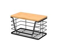 Générique Trash Bag Holder, Stackable Bedroom Storage, Wall-Mounted Organizer with Wood Lid, Dispenser for Laundry Room, Kitchen, Bathroom, RV, Under Sink, Pantry, Dorm, Balcony, Toilet, Small, Large