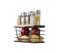 Générique Trash Bag Holder, Wall Mounted Organizer with Wood Lid, Stackable Trash Bags Storage Box for Kitchen Laundry RV Bathroom Bedroom Toilet Pantry Under Sink Balcony Dorm, Black