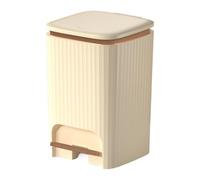 Générique Trash Can with Lid, Garbage Bin with Press Top, 9.06x9.06x8.66 Inches Foot Pedal Waste Basket, Quiet Odor Proof Design, Ideal for Dorm, RV, Bedroom, Restroom, Livingroom, Laundry Room Use