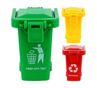 Générique Trash Pack Toys - Lid & Wheels Mini Recycling Bin | Wheels Mini Recycling Bin,Portable Storage Holder Bucket For Table Desktop Office Classroom Party Birthday Kids