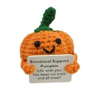 Générique Travail Positif Au Crochet, Citrouille pour Le Soutien Émotionnel, Petite De 8 Cm / 3,15 Pouces Crochet Sucré avec Une Carte Positive, Caricature en Peluche Garçons