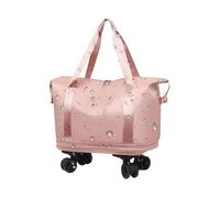 Générique Travel Bag with Wheels, Rolling Shopping Suitcase Pack, 15.6 inches Adorable Lightweight Scratch Resistant 360 Degree Swivel Wheels Travel Bags, Wet and Dry Separation Compartment
