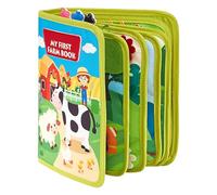 Générique Travel Busy Toy, Farm Activity Book, 9.2x7.2 inches Kids Quiet Game, Interactive Early Education Board for Preschool Girls Boys in Cradle Bedroom Or Home During Trips and Travel