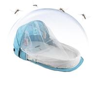 Générique Travel Crib Washable Lightweight Foldable Cot with Net and Awning