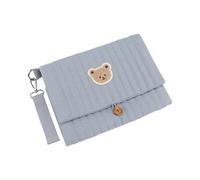 Générique Travel Diaper Pouch, Cute Bear Embroidery Pouch, Foldable Purse with Stroller Strap, Multiple Pockets Diaper Purse, Mom Boy Girl Dad Road, Trip Work Hospital Use for Nurse