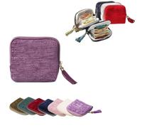 Générique Travel Jewelry Case, Portable Organizer for Rings Bracelets, Mini Jewelry Organizer for Traveling (Deep Purple)