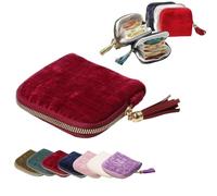 Générique Travel Jewelry Case, Portable Organizer for Rings Bracelets, Mini Jewelry Organizer for Traveling (Burnt Sienna)