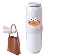 Générique Travel Mouthwash Cup, Cute Towel Containers, Compact Mouthwash Container, 8.78x2.83 inches Travel Hygiene, Business Trip Breath Freshener (Yellow, Grayish White, Green)