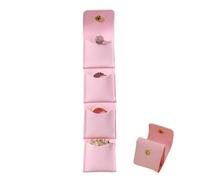 Générique Travel Organizer - Adornment Storage Rolls, Portable Earring Holder, Quick Closing Fastening, Faux Leather Exterior, Compact Vacation Safekeeping, Perfect for Indoor Outdoor Use