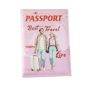 Générique Travel Passport Wallet - Waterproof PU Leather Holder | Ticket Clip Boarding Pass Organizer, Perfect for Couples Kids Family Men Abroad, Lightweight Bag Purse for Study School Office Daily