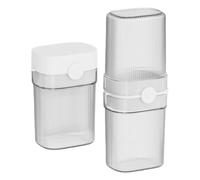 Générique Travel Soap Box - PP Double Layer Toothbrush Container, Portable Toothpaste Storage, Non Slip Lid | Compact Soap Dish for Bathroom Travel School Business Camping Uses