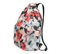 Générique Travel Sports Backpack, Dry and Wet Separation Gym Bag with Flower Printing, Lightweight and Spacious for Men Women, for Swimming, Traveling, Business Trips, Workplace, Beach, Parties