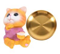 Générique Tray de Rangement pour Bijoux et Petites Affaires Inoxydable Plateau Décoratif à Chat Mignon pour Bureau ou Maison Cadeau pour Noël Anniversaire Maman