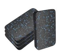 Générique Treadmill Pads Floor, Rubber 4 Pieces Walking Anti Vibration Mat with Noise Reduction High Grip Surfaced, Gym Accessory for Home, Fitness, Workout