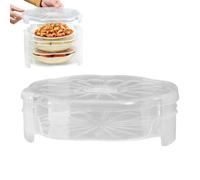 Générique Treat Boxes - 10.24 Inch Stackable Dumpling Storage Box | Non Stick Food Grade Pp Freezer Container - Transparent 1 Layer Lid Tray For Refrigerator Storage, Meal Prep, Kitchen Organization