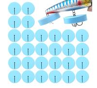 Générique Treble Hook Covers, Pack of 30 Portable Protective Treble Hook Guards, 12/10/5 Cm Non Tangles Accessories Kit, Fishing Caps for Protect Your Hooks and Long Using, Red and Blue