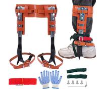 Générique Tree Climbing Gear, Adjustable Climbing Spikes Set, Steel & Leather Outdoor Climber Tool for Logging Fruit Picking Survival Observation Or High Tree Activities and Recreation Use