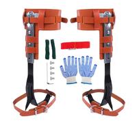 Générique Tree Climbing Spike Set, Cowhide Leather Spurs, 15.75x18.11 inches, Tree Maintenance, Height Adjustable Spikes for Cutting Trimming Picking Orchard Gardening Fruit Harvesting Outdoor, Work