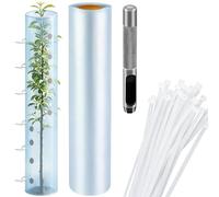 Générique Tree Guards Trunk Protector - Heavy Duty ABS Roll 487/975x43cm with 100 Cable Ties | Plant Guard Deer Squirrel Wildlife Barrier | Fruit Tree Protection Sleeve for Garden Orchard Nursery Use