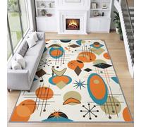 Générique Treillis Lignes Doux Tapis Lavable 160x230 cm | AntidéRapant Poil Ras Moderne Vintage Abstrait Tapis, pour Salon Chambre Salle à Manger Cuisine Bureau