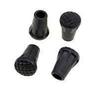 générique Trekking Pole Cover Antidérapant Foot Cove Remplacement Capuchon Capuchon en Caoutchouc pour Canne Trekking Noir 4 Pcs Créatif et UtileTraitement très Attractif
