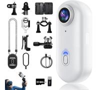 Générique Treklon POV Camera, Treklon Body Camera, HD 1080p/4k Pocket Action Cam,170° Wide Angle,Wearable Video Recording, for Cycling, Diving, Ski (White,1080P)