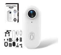 Générique Treklons POV Camera, POV Camera 4k, Treklons Body Cameras, 170° Wide Angle, Wearable Action Cam for Cycling, Skiing, Diving & Outdoor (4K,White)