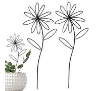 Générique Trellis for Climbing Plants Indoor- 12.6x5.51 inches Metal Flower-Shaped Plant Support, Set of 2 Mini Vine Climber Racks | Pergola for Potted Plants Indoor Plant Pergola Stand for Home