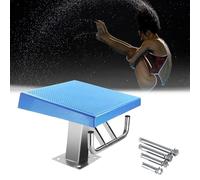 Générique Tremplin de Plongeon Robuste en Acier Inoxydable 304, Bloc de départ avec poignée de Dos crawlé - Plateforme de Saut en Acier Inoxydable Robuste pour compétitions de Natation (Standard)