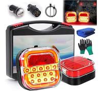 Générique Trendfetchus Wireless Tail Lights, Magnetic Wireless LED Trailer Rear Lights Kits, for Trucks, Boats, Rvs, Rechargeable Waterproof, Turn/Brake/Running Signals, Strong Magnet (1PC)