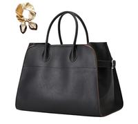 Générique Trendy PU Leather Tote Bag for Women, Large Capacity Classic Vintage Top Handle Bag, Luxury Elegant Casual Work Handbags