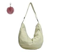 Générique Trendy Waffle Bag for Women, Large Capacity Lazy Casual Tote, Everyday Slouchy Minimalist Soft Canvas Shoulder Crossbody