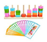 Générique Tri de Couleurs par Formes | Jeu éducatif d'empilage et d'emboîtement d'arcs-en-| Jouets d'apprentissage des Formes pour,À la Maison Voyage Fête