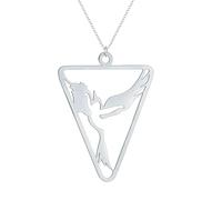 Générique Triangle avec collier pendentif en forme de phénix femmes, art moderne collier pendentif mignon, collier