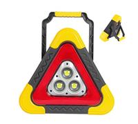 Générique Triangle De Voiture Lumineux Lampe Solaire Triangle Portable Lumière Triangulaire d'urgence Multifonctionnelle avec 4 Modes pour Avertissement d'urgence Rappel Urgent Camion De Voiture