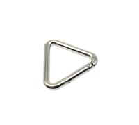 Générique Triangle Spring Gate O Ring Sac en Cuir ouvrable Sac à Main Ceinture Sangle Boucle Connecter Porte-clés Pendentif Clé Fermoir Clip DIY (Silver,Inner Wide 32mm)
