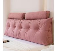 Générique Triangulaire Coussin De Canapé Coussin Appui-Tête en Chenille Solide Tête De Lit Coussin De Lecture Compensé Dossier Appui-Tête Amovible pour Chambre Lit,002,150 * 50 * 20cm