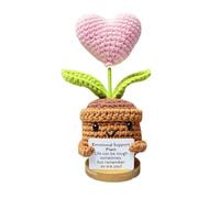 Générique tricotée de Soutien émotionnel, Fleurs au Crochet Faites à la Main, au Crochet drôle, Petites décorations de Bureau tricotées en Pot, Bouquet de Tournesol Artificiel, Crochet Mignon drôle