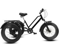 Générique Tricycles for Adultes avec Pneus Épais Et Panier, Vélos De Croisière 20 Pouces, 3 Roues, 7 Vitesses, Cadre en Acier Au Carbone, Tricycles D'entraînement for Hommes Femmes(A)