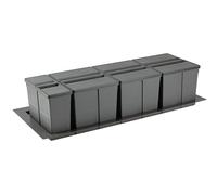 Générique Trieur à déchets 9XL Systeme 1200mm 3x26l+1x11l gris