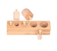 Générique Trieur De Formes - Jeux Sensoriels De Tri des Formes De Bûches en Bois | Blocs-cylindres À Boutons | Blocs De Construction Cylindriques pour, pour, À La Maison, À L'école, Apprentissag