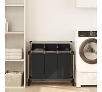 Générique Trieuse à Linge avec 3 Sacs Noir Acier,Maison & Jardin, Produits ménagers, Produits de blanchisserie, Paniers à Linge, Noir (Poids 2.68KG)