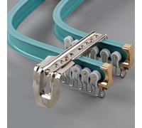 Générique Tringle à Rideau Double Flexible en Aluminium Noir résistant - Barre de Douche Pliable pour fenêtres Droites et en Baie, réglable, Installation Facile, décoration intérieure Polyvalente