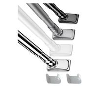 Générique Tringle à Rideau réglable - Tringle à Rideau Extensible à Ressort antidérapante, sans perçage, pour Portes et fenêtres, avec Plateau en Carton (Gris, 410-500 cm)