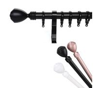 Générique Tringle À Rideau Simple À Rail Romain, Montage Mural Silencieux, pour Rail De Rideau De Fenêtre, Séparateur De Pièce, Ø 2,8 Cm, Ensemble D'accessoires Complet(Noir,550cm(5 * 110cm))