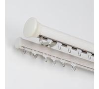 Générique Tringle À Rideaux Double avec Support Mural pour Fenêtre,Tringle À Rideaux 70-600cm, Idéale pour Séparer Une Pièce (Salon, Chambre, Bureau, Hôpital)(Pine,80cm/2.6ft)