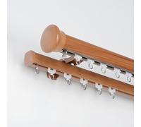 Générique Tringle À Rideaux Double avec Support Mural pour Fenêtre,Tringle À Rideaux 70-600cm, Idéale pour Séparer Une Pièce (Salon, Chambre, Bureau, Hôpital)(Teak,360cm/11.8ft)